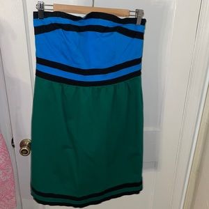Strapless Color-block Dress